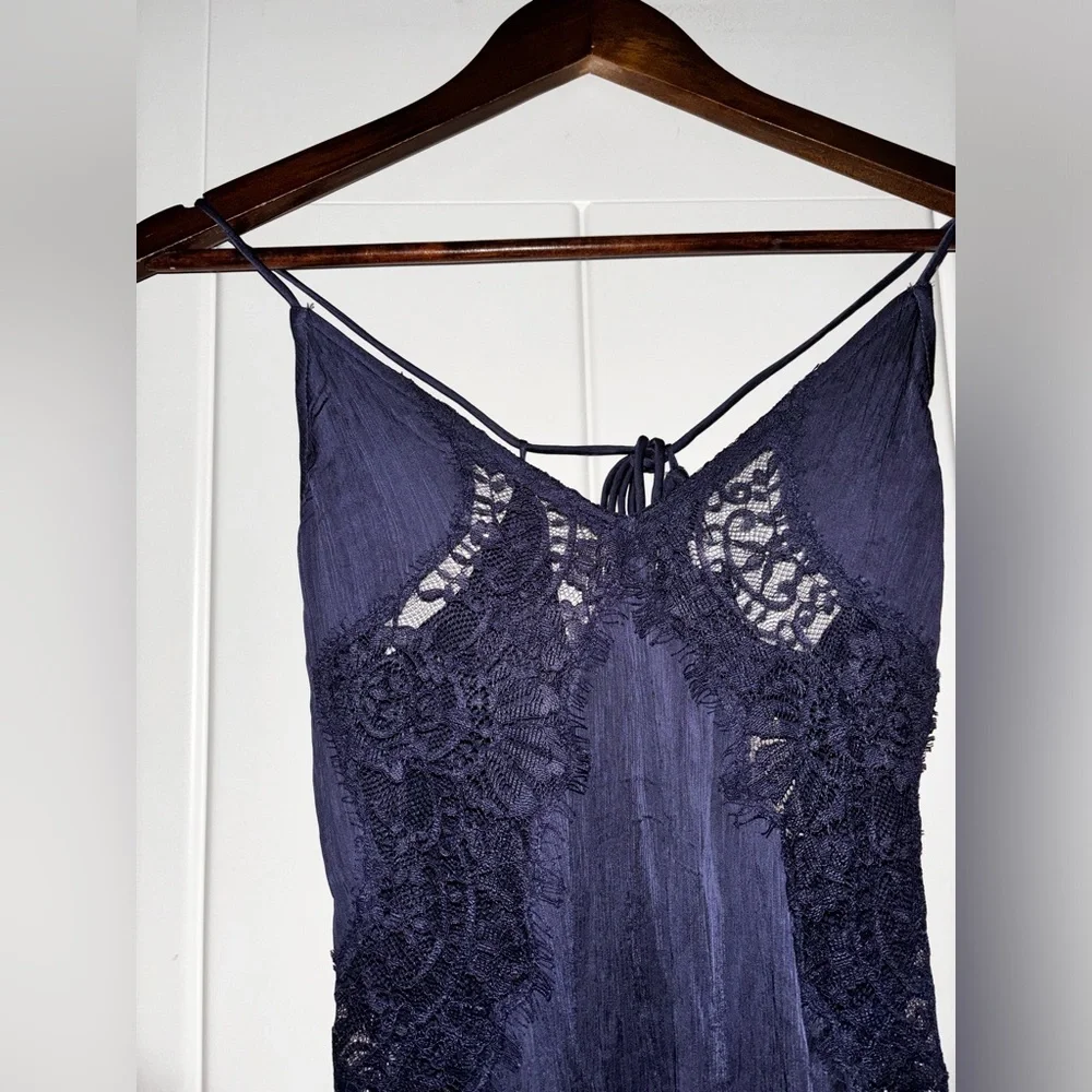 Intimately Free People Satin Sunsetter  Maxi‎ Dress NEW Women M Witchy Boho